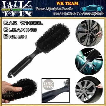 1PC Wheel Rim Cleaning Brush Long Soft Bristle Car Wheel Brush Rim Tire  Detail Brush Multipurpose Use For Cleaning Wheels