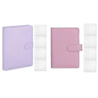 2set A5 Leather Notebook Binder with 32Pcs A5 Plastic Binder Pockets, Budget Envelope System,A &amp; C