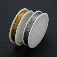 1 Roll 0.45mm 0.5mm 0.6mm Stainless Steel Wire Beading Silver Gold Color Tiger Tail Beading Rope for DIY Jewelry Components