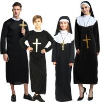 original Halloween nun costume adult cosplay male priest costume priest costume parent-child costume props