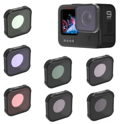 ดั้งเดิม! สำหรับกล้อง Gopro Hero 11 Mini 10 9 Black HERO9ฟิลเตอร์เลนส์ UV CPL ND ND8 ND4 ND16 ND32ดำน้ำ ND64ดาวมลพิษแสงสีชมพูแดง