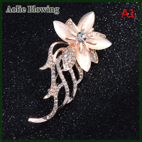 Aolie 1PC คริสตัล rhinestones เข็มกลัดเข็มกลัดสำหรับผู้หญิงเสื้อผ้าเข็มกลัดอุปกรณ์เสริมของขวัญ