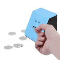 MLS Eating Coin Plastic Cute Home Decoration Creative Sensor Money Safe Box Piggy Banks Face Bank Coin Box