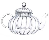 Aeofa High borosilicate heat-resistant glass teapot striped pumpkin teapot with strainer