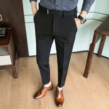 2023 High Quality Business Casual Draped High-waist Trousers Men