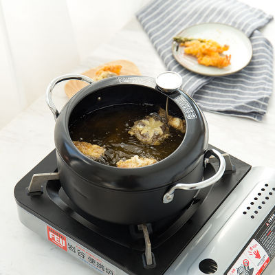 Japanese Style Tempura Frying Pot Portable Deep Fryer Pan With Basket Fried Chicken Pots Household Cookware Kitchen Utensil