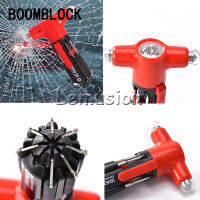 BOOMBLOCK 1Pcs Multi-function Safety Hammer With LED Car Styling Tool For Mercedes Alfa Romeo Fiat 500 BMW E39 E46 E90 E60 F30