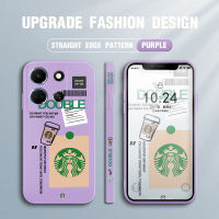 Casing Ponsel สำหรับ Infinix Note 30 Note 5G Note 30 Pro เคสกล้องคลุมทั้งหมดปลอกซิลิโคนของเหลวทรงสี่เหลี่ยมป้ายการ์ตูน