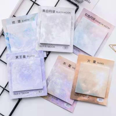 30Sheets/Pack Simple Planets Creative Memo Pad Sticky Notes Pad Decorative Stationery Stickers Office School Supplies