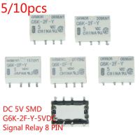 8pin รีเลย์สัญญาณ G6k-2f-Y-5vdc 5V D 5/10ชิ้นสำหรับรีเลย์ Omron 10*6.5*5มม.