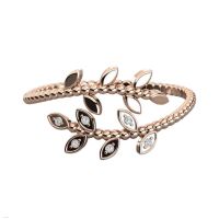 European and American niche small fresh rattan leaf female ring