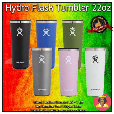 ส่งไว! ขวดน้ำ Hydro Flask Tumbler Stainless Steel Water bottle กระติกน้ำสแตนเลส ใหญ่ ขนาด 22 oz เก็บร้อน 6 เก็บเย็น 24 ชม Thermal Flask HydroFlask