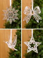 Christmas tree small pendant holiday decoration acrylic transparent snowflake gift set pendant pendant crystal diamond