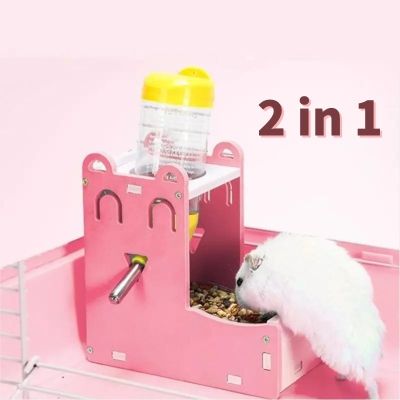 [Like Activities]เครื่องจ่ายน้ำขวดดื่ม2in1Hamster ที่แขวนสัตว์เลี้ยงสุนัขกินี PigRabbit อุปกรณ์ให้อาหารดื่ม