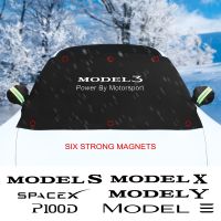 Car Magnetic Windshield Snow Cover Sunshade Sunlight Blocker Ice Protector Auto Accessories For Tesla Model 3 X S Y P100D SpaceX