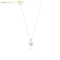 Louis Montini (Jewelry) Sterling Silver 925 Necklace สร้อยคอเงินแท้ 92.5% สร้อยคอผู้หญิง รูปหัวใจเพชร LJNC08