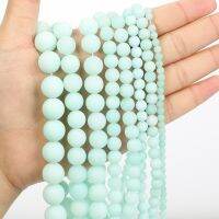 Natural Stone Beads Frosted Amazonite Round Loose Beads for Jewelry Making Needlework Bracelet DIY 4-12 MM Beads