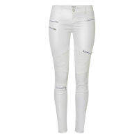 2021Europe America Moto Birker PU Jeans Women Fashion Zipper Low Waist Push Up Sexy Leather Trousers White Skinny Pencil Pants Mujer