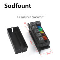 Car modified high temperature resistant 11-way fuse box with 6 relays and 11 fuses