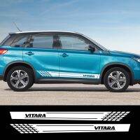 【LZ】✣℗■  2PCS Porta Do Carro Lado Adesivos Para Suzuki Vitara Tuning Acessórios JLX Off Road Stripes Styling Auto Vinyl Film Decalques Proteção