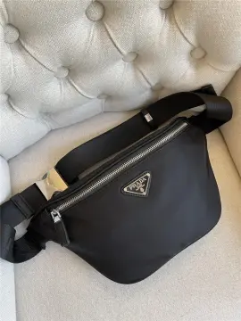 prada chest bag men women same crossbody high quality black nylon waist bag  fashion industry street hip-hop style 2022 unisex bag 28*25cm