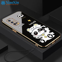 XiaoXin สำหรับสด V7 Y75สด V11 Pro V11สด V11i Z3i สด V17 V19 NEO น่ารักแพนด้าซิลิโคนสวยส่งเชือกเส้นเล็กโทรศัพท์กรณี