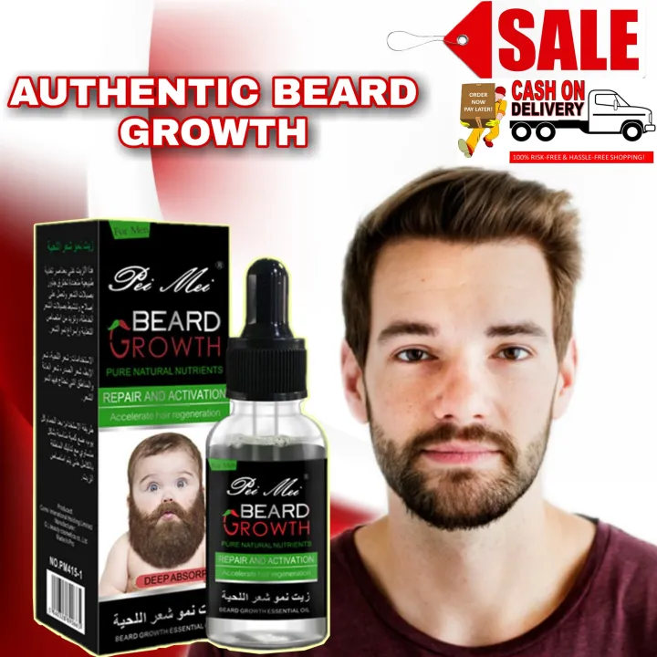Authentic Professional Men Beard Growth Enhancer Facial Nutrition Mustache Grow Beard Beard