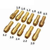 หัวจับดอกสว่าน7ชิ้น/ล็อตปลอกทองเหลืองหัวจับดอกสว่านขนาด1.0/1.6/2.0/2.4/3.0/3.2 M8ตรวจสอบ Dremel * 0.75ไม้หมุนเครื่องมืออุปกรณ์เสริม Dremel