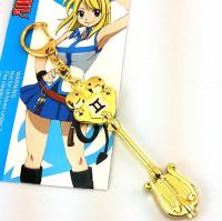 Fairy Tail anime Lucy Heartphilia Zodiac Keys LeoGeminiAquariusvirgo keychain 9CM Double 3D anime accessories Nice key chain