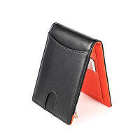 Mini Short Cowhide Money Clips Men Short Wallets RFID With Zipper Coin Pouch Genuine Leather Male Money Purses Card Holder