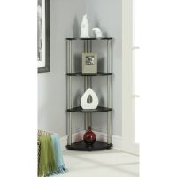 4 Tier Corner Shelf Black