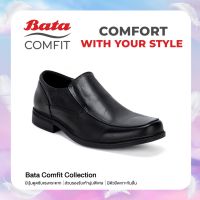 Bata COMFIT MENS DRESS รองเท้าทำงานผู้ชาย รองเท้าทางการแบบสวม หัวมน ไม่บีบเท้า สีดำ 8516340