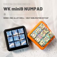 WEIKAV WK-mini9สาย Hot-Swap RGB Numpad คีย์บอร์ดแบบกลไกแป้นพิมพ์ตัวเลขภายนอกรองรับแผ่นโลหะผ่าน