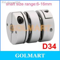 D34 L45 Motor Shaft Coupling Outer Dia. 34MM Flexible Double Diaphragm Disk Coupling 34x45MM Disc Coupler for CNC Motor