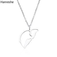 Hanreshe Stainless Steel Anatomy Liver Pendant Necklace Quality Medical Jewelry Accessories Necklaces for Doctor Nurse Gifts Fashion Chain Necklaces