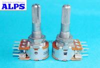 1pc Japan ALPS RK16 50KAX2/100KAX2 Volume LOG Stereo Potentiometer 2-gang Dual 50K/100K Knurled Shaft