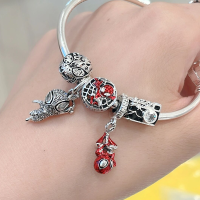 100% 925 เงินสเตอร์ลิง Disney SpiderMan Super Hero Save World Carmera Charms Fit Pandora สร้อยข้อมือ DIY เครื่องประดับทำ-Naoei