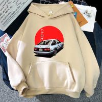 Initial D Hoodie AE86 Fashion Print Sweatshirt Japanese Long Sleeve Hoodies Men Harajuku Anime Sweatshirts Man Cartoon Car Size XS-4XL