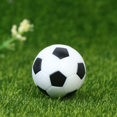 Laogeliang 6pcs 32mm ตารางฟุตบอลฟุตบอลเปลี่ยนมินิพลาสติกสีดำลูกฟุตบอลสีขาว
