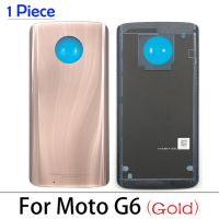 【▼Hot Sales▼】 SRFG SHOP อะไหล่ฝาหลังด้านหลังพร้อมสติกเกอร์กาวติดทนนานสำหรับ Moto One / G6 G7 G8 Plus / G7 Power / One Macro