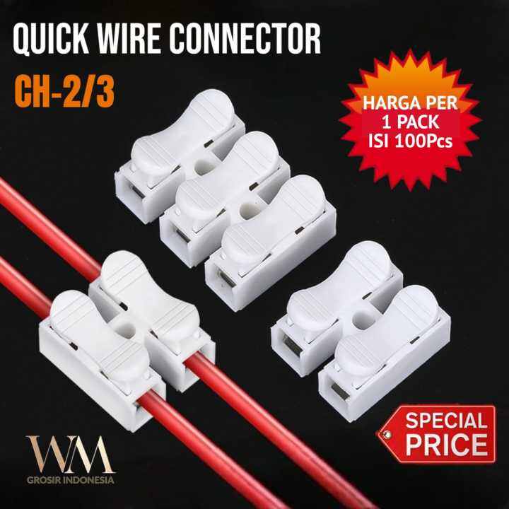 Quick Cable Connector CH2 CH3 Terminal Sambungan Kabel Listrik PER PACK ...