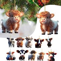 Cute Cartoon Cattle Cow Decorative Hanging Ornament, Cow Ornaments for Christmas Trees, Cow Pendants Decorative Durable