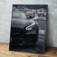 Ultra Cool Mercedes Benz Amg Gt 63สีดำรถโปสเตอร์ภาพวาดผ้าใบ Wall Art พิมพ์ภาพสำหรับห้องนั่งเล่นห้องนอน Modern Home Decor