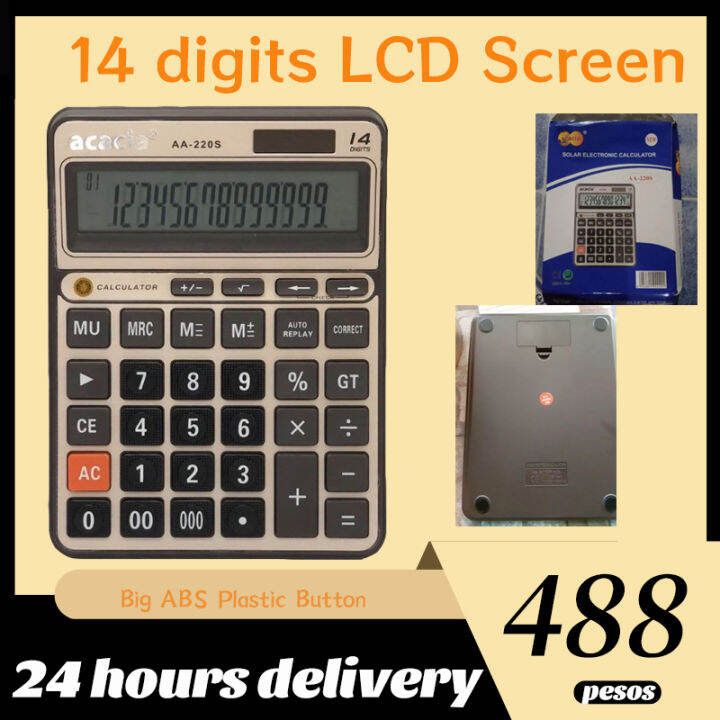 Calculator With Receipt Calculator 16 Digits Big Display Office Solar