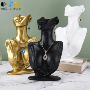 Jewelry Necklace Earring Head Bust Stand Mannequin Holder Display Rack 2  options | eBay