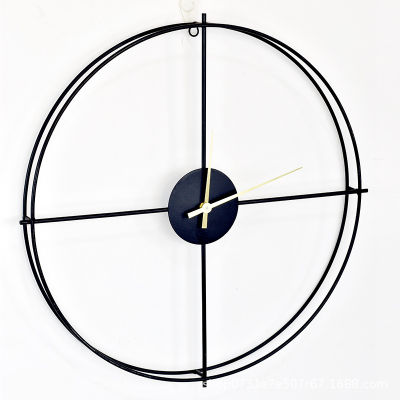 Modern Minimalist 50CM Round Iron Mute Wall Clock Living Room Bedroom Creative Decoration Clock Nordic Luxury Clock