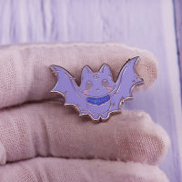 Twinkle Baby Bat Enamel Pin Glitter Whitch Moon Cat Brooch Cute Spooky Halloween Gothic Fashion Jewelry Gift