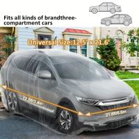 Disposable Transparent Universal Car Clothing Cover Dustproof Rainproof Transparent Paint Plastic PE Film Rainproof Car Cover