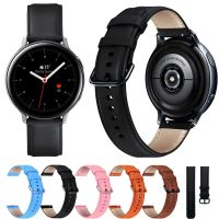 【ขายด่วน】สายหนังแท้สำหรับ Samsung Galaxy Watch Active 2 Smart Watch Active2 40มม. 44มม. สาย20มม. สายนาฬิกาข้อมือกว้าง Appro