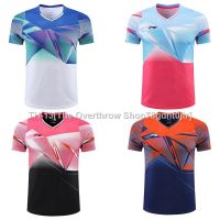 ☬ 2022 new badminton uniforms summer mens and womens short-sleeved tops competition team uniforms